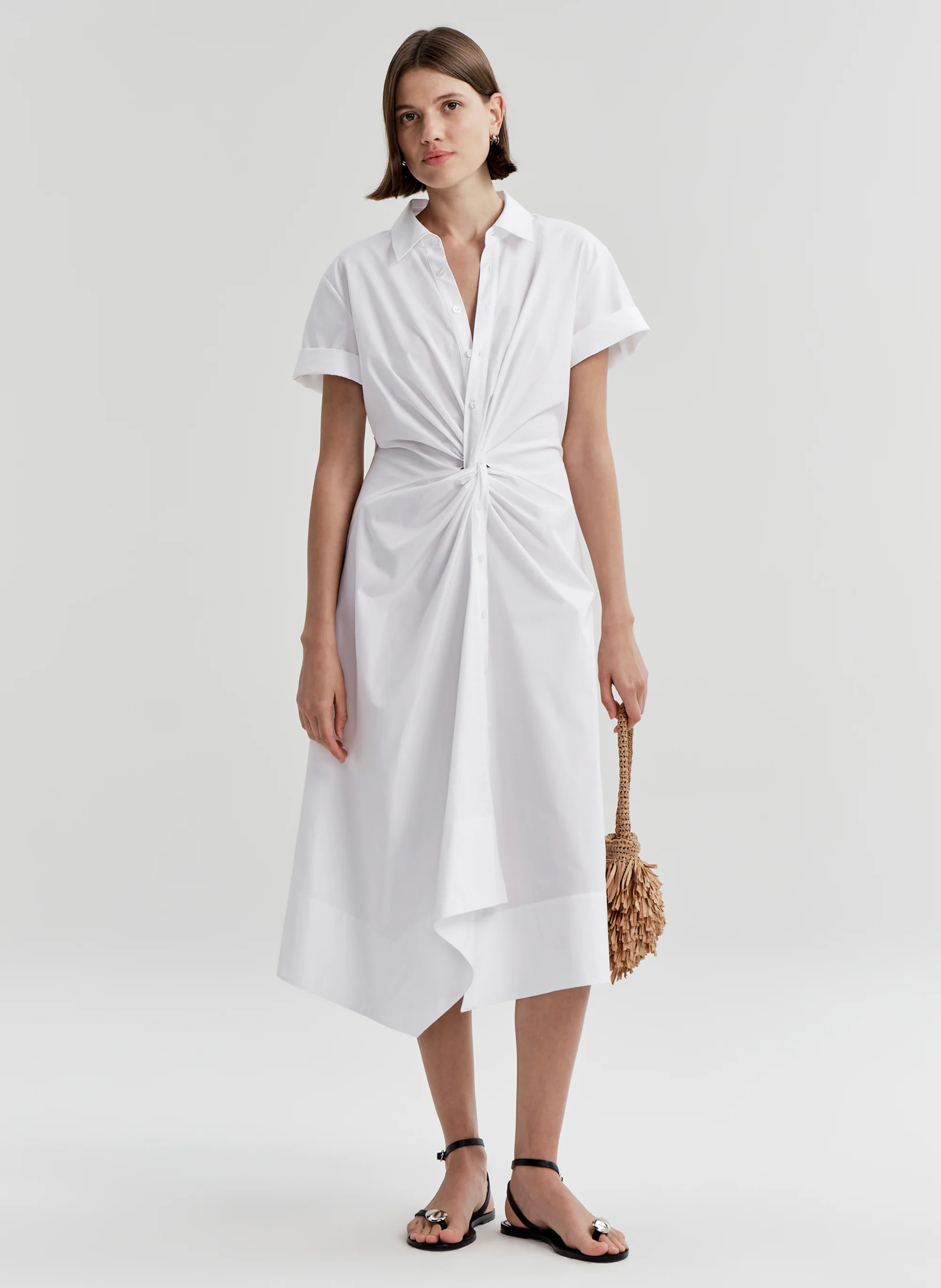 Ana Cotton Midi Shirtdress