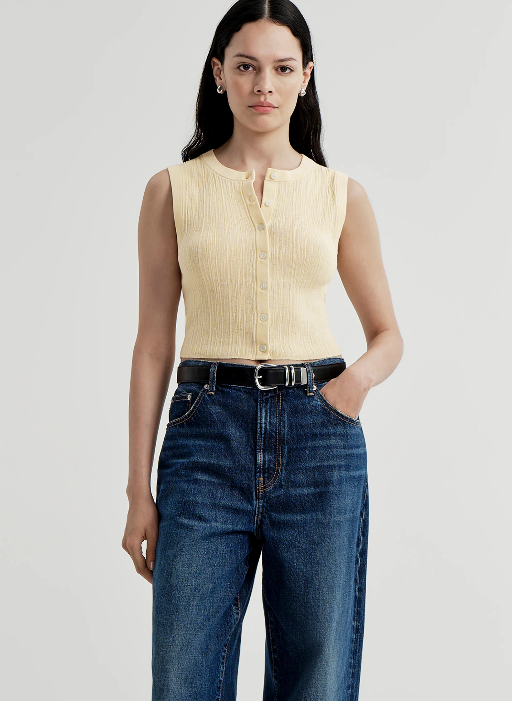Lottie Fine Cotton Cropped Top
