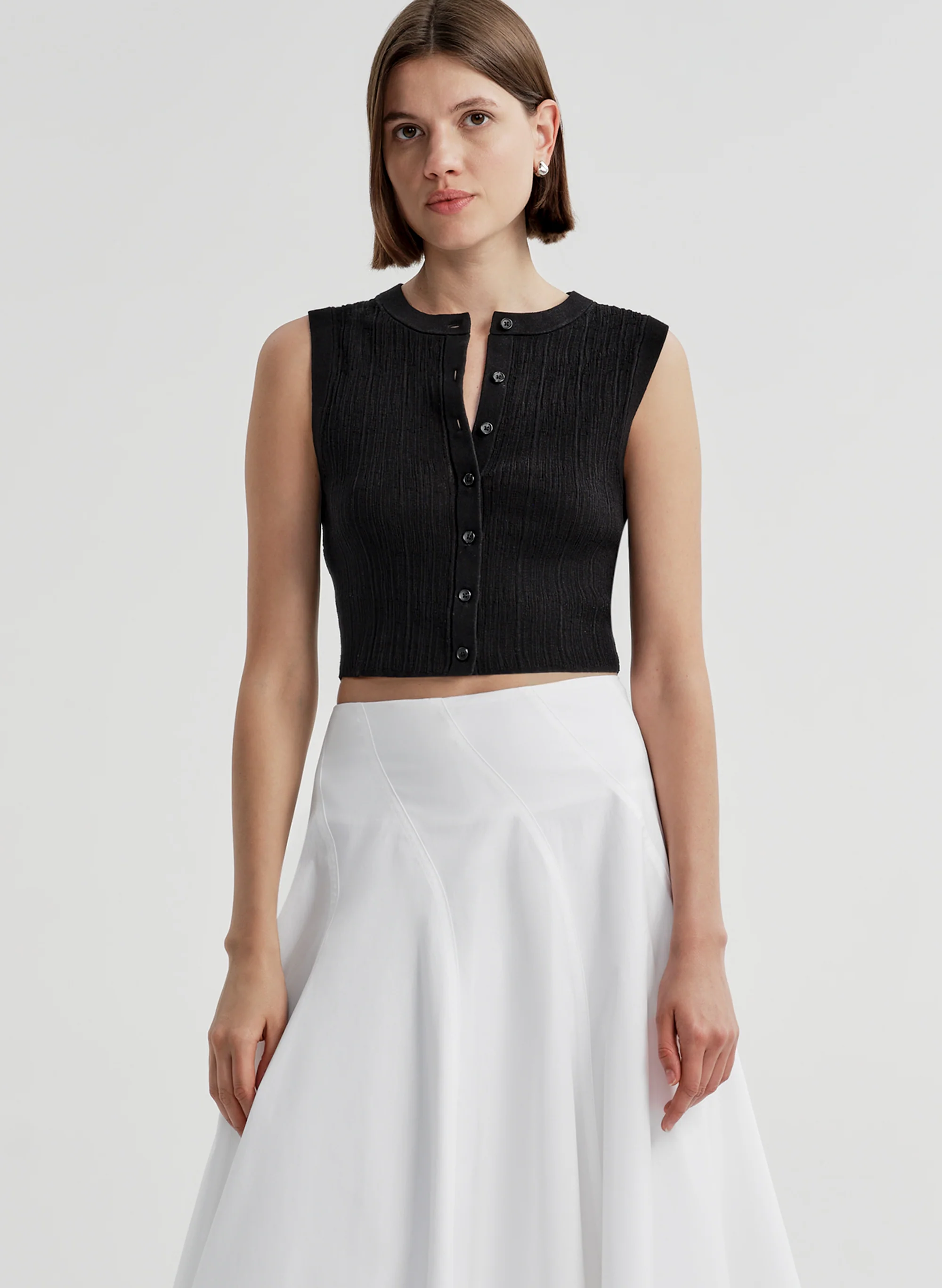 Lottie Fine Cotton Cropped Top