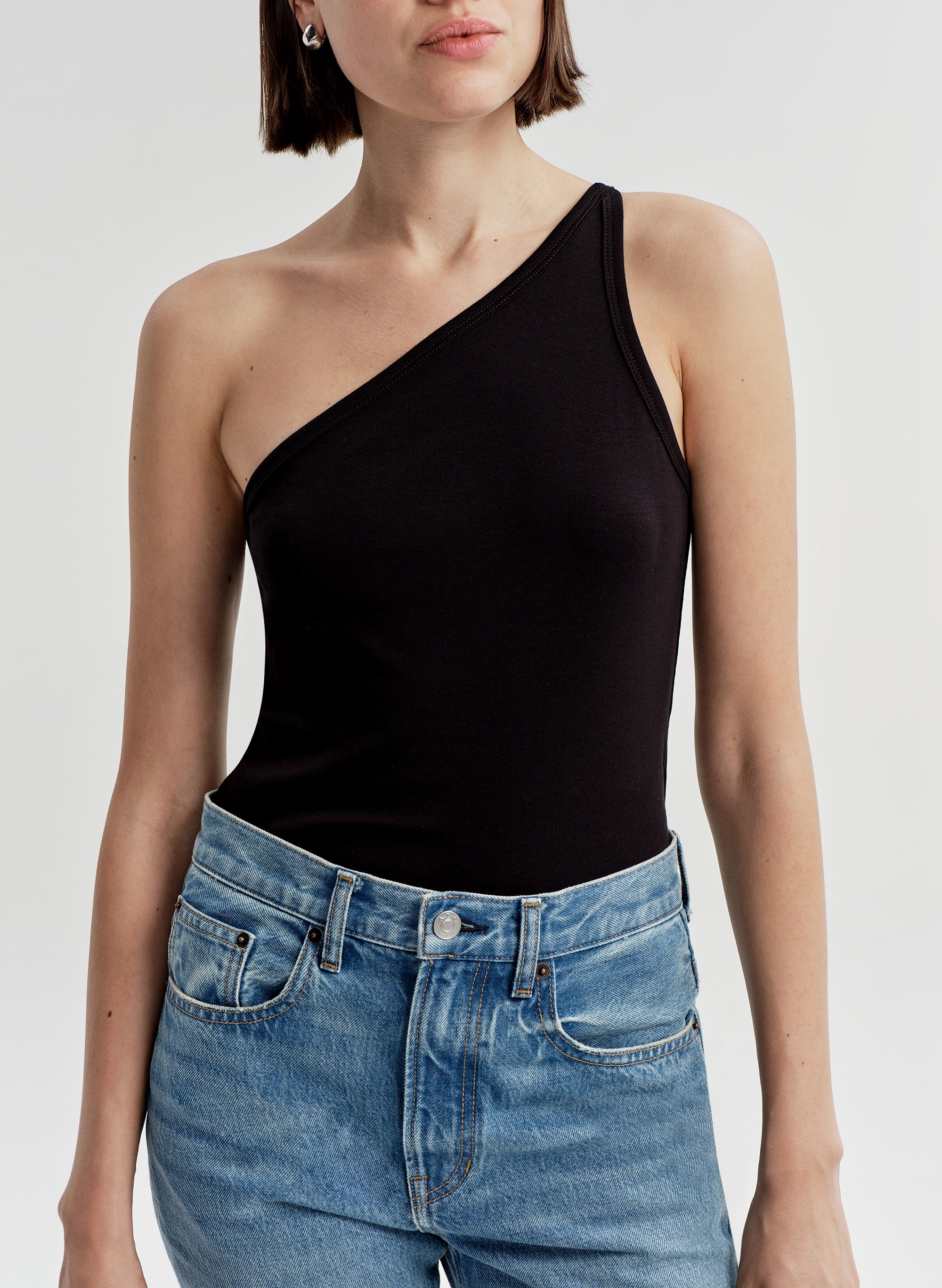 Marlee Cotton One Shoulder Tank