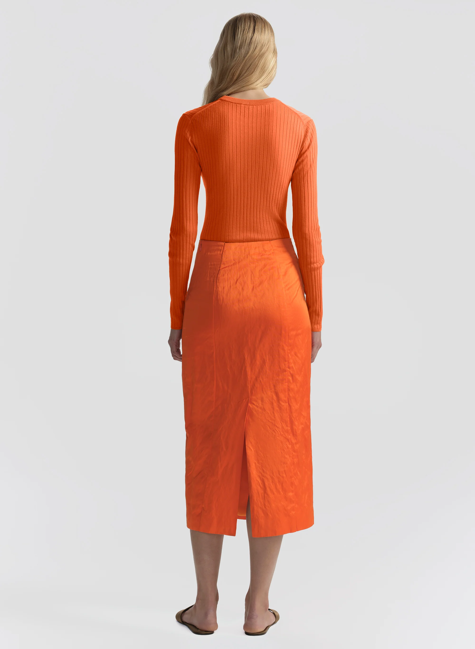 Phoebe Satin Midi Skirt
