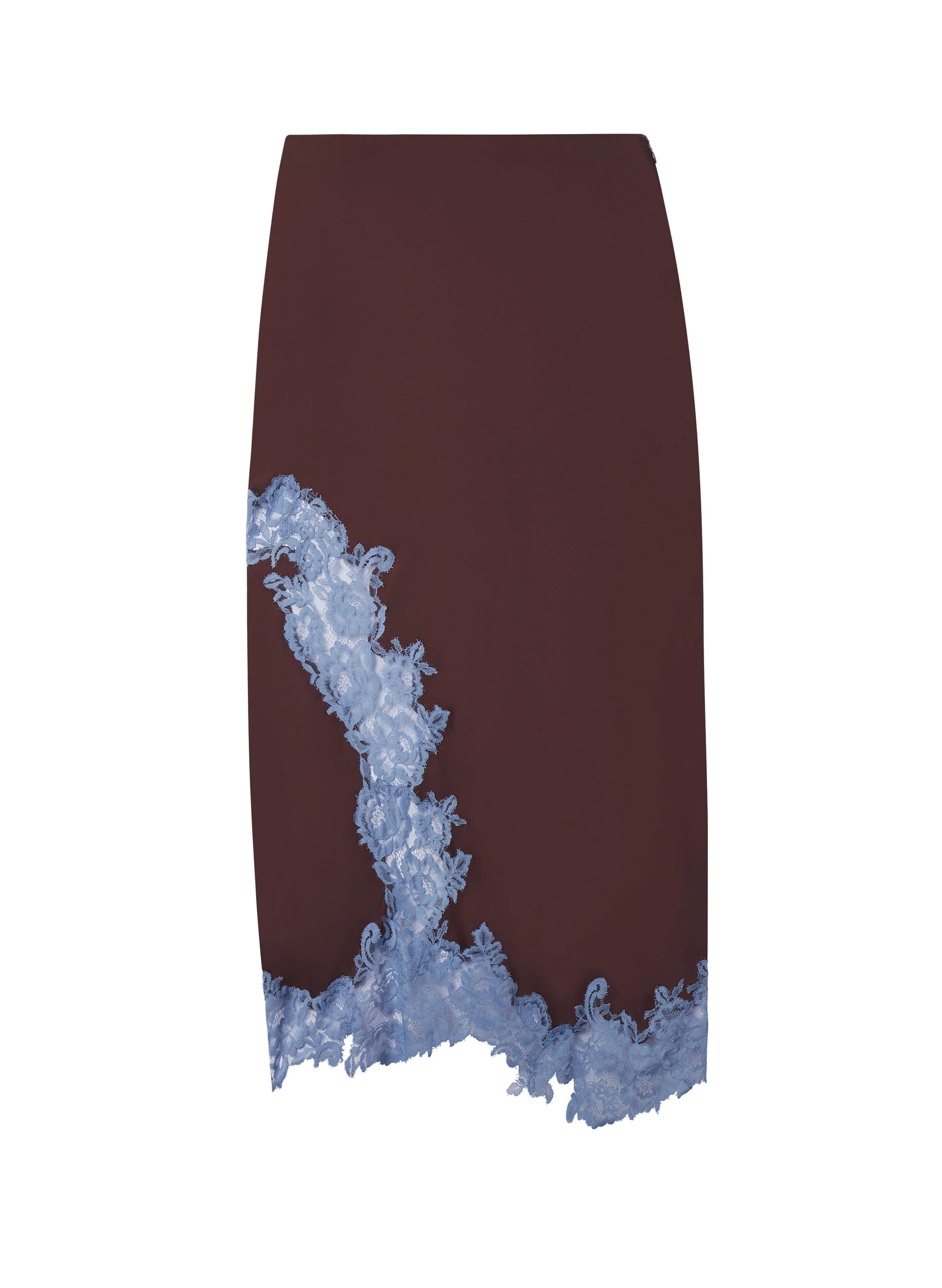 Olivia Satin and Lace Midi Skirt