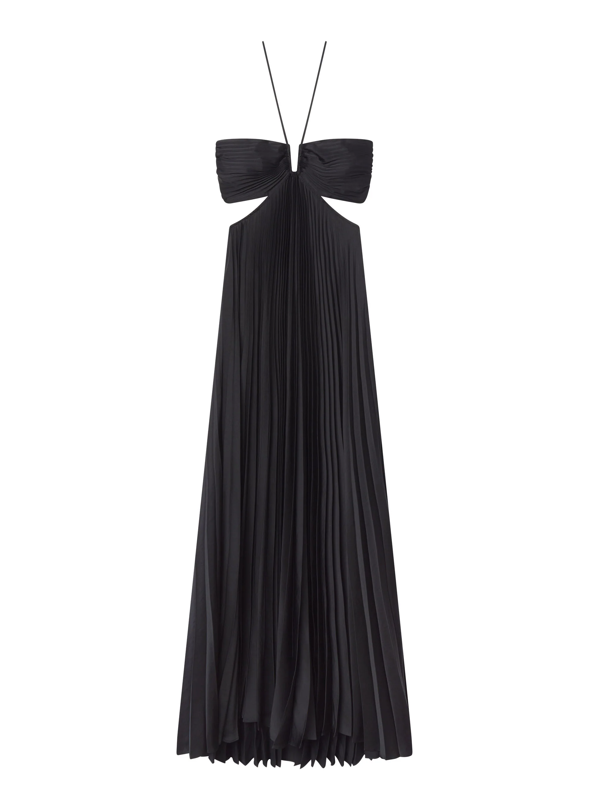 Moira Satin Pleated Maxi Dress