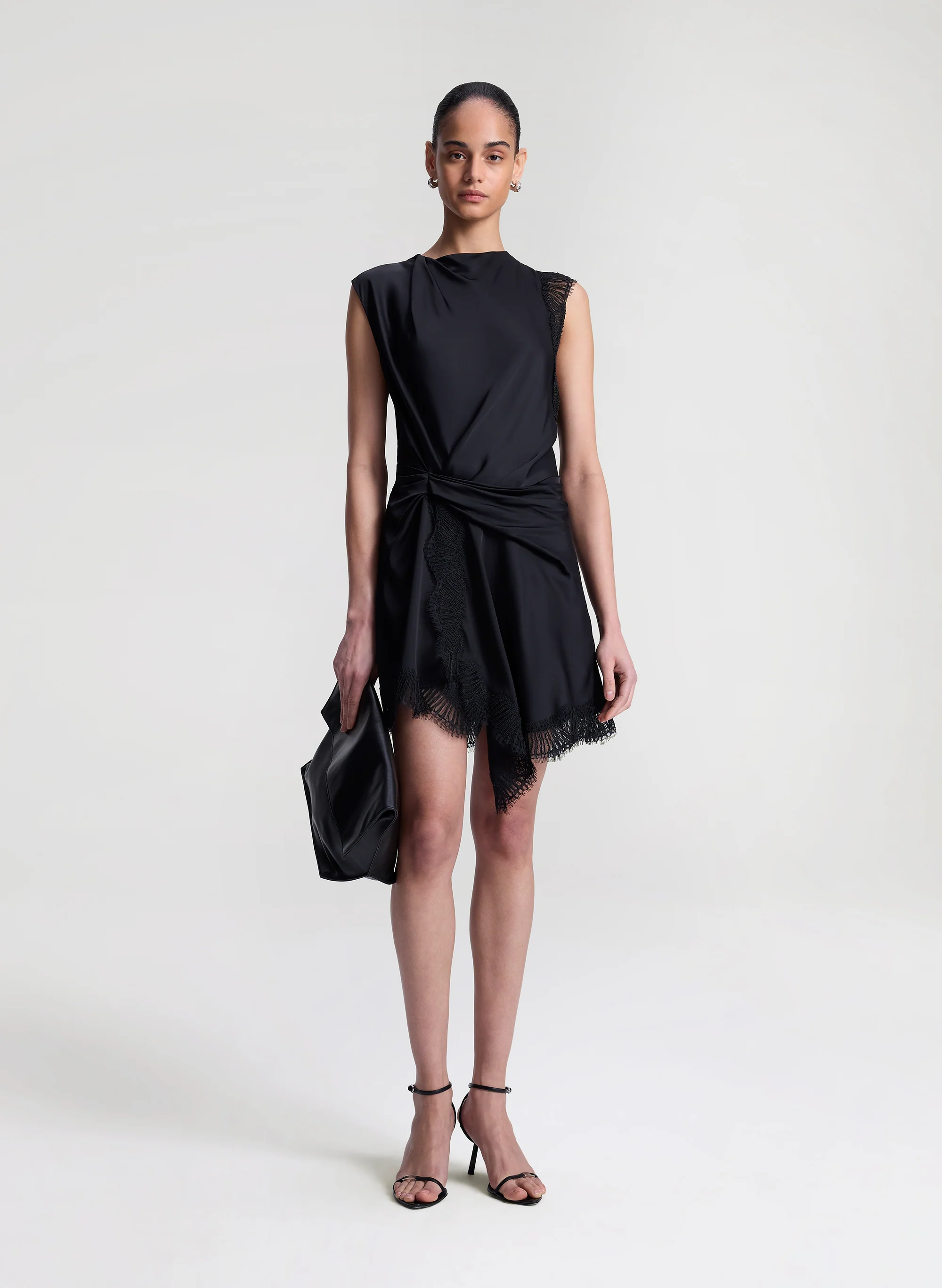 Dion Satin and Lace Mini Dress