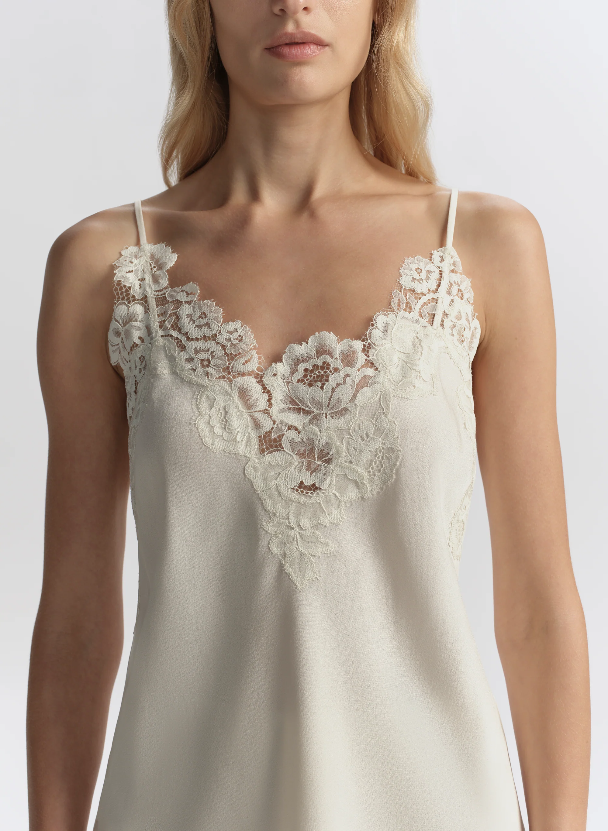 Hana Satin and Lace Camisole Top