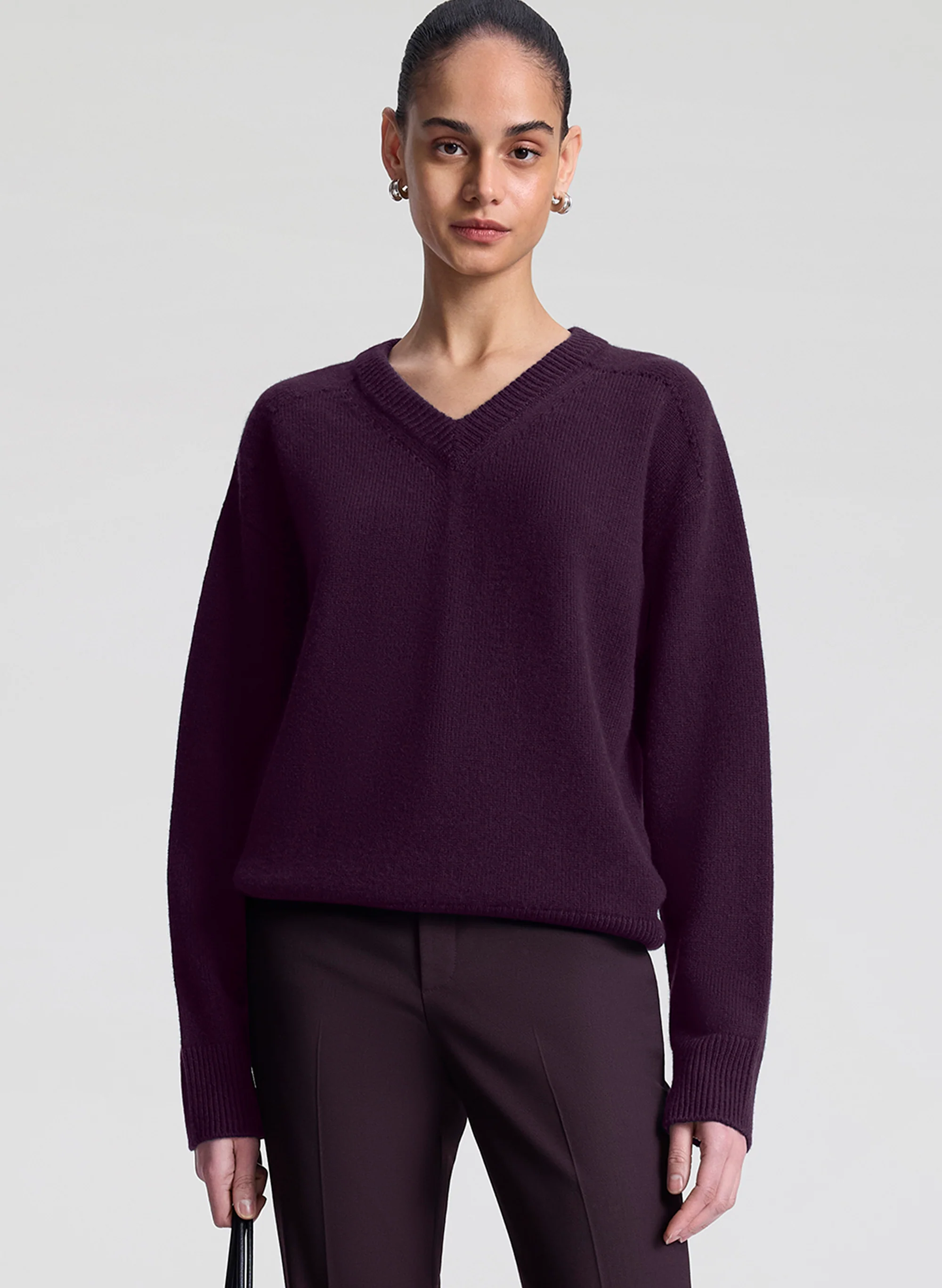 Calven Cashmere V Neck Sweater