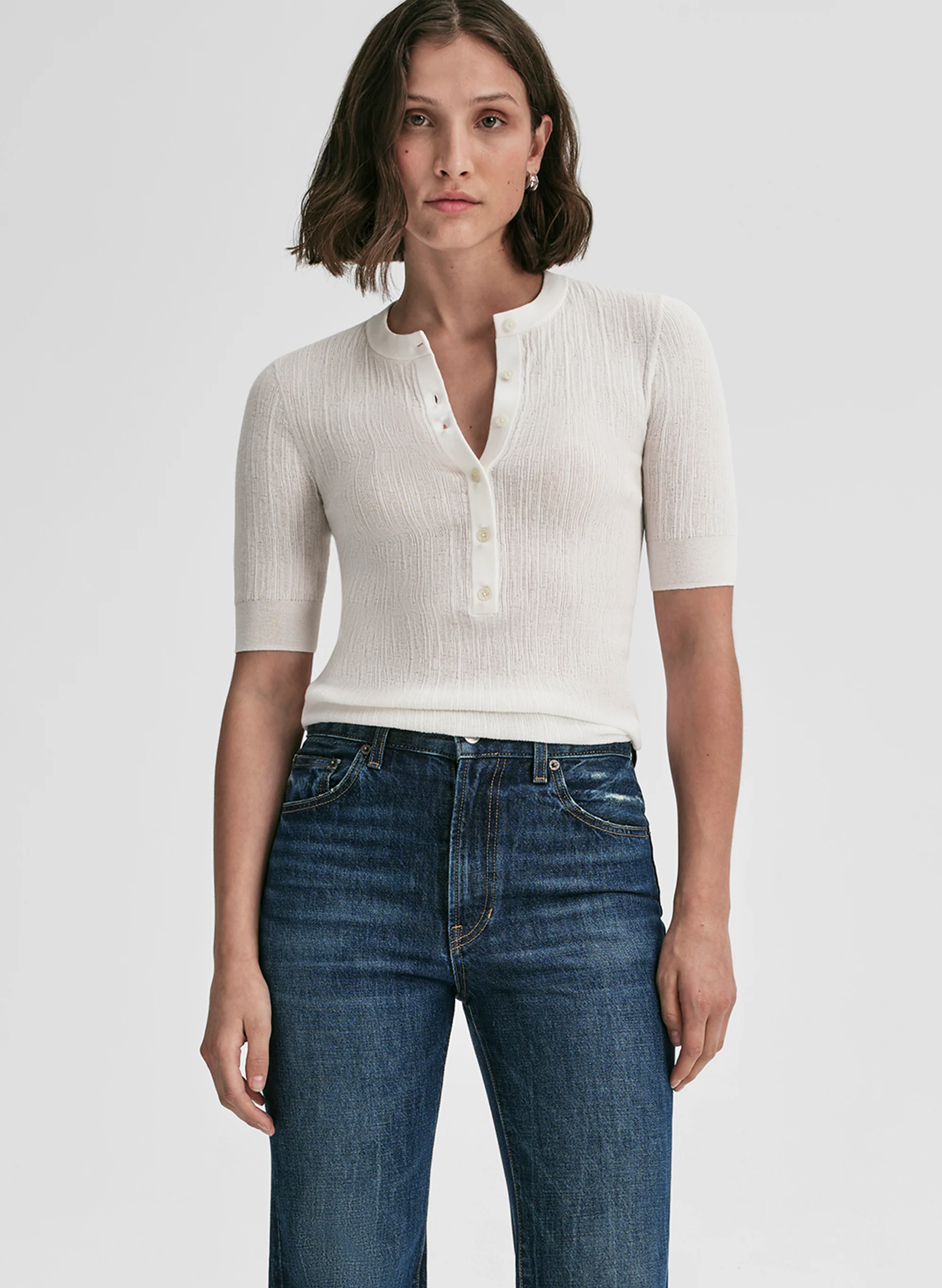 Fisher Fine Cotton Knit Top
