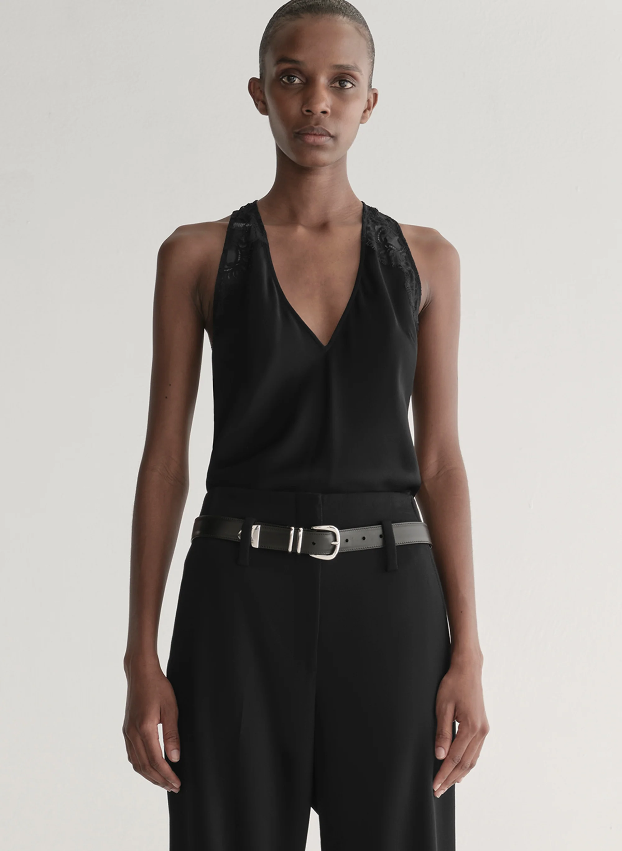 Wes Satin and Lace Top