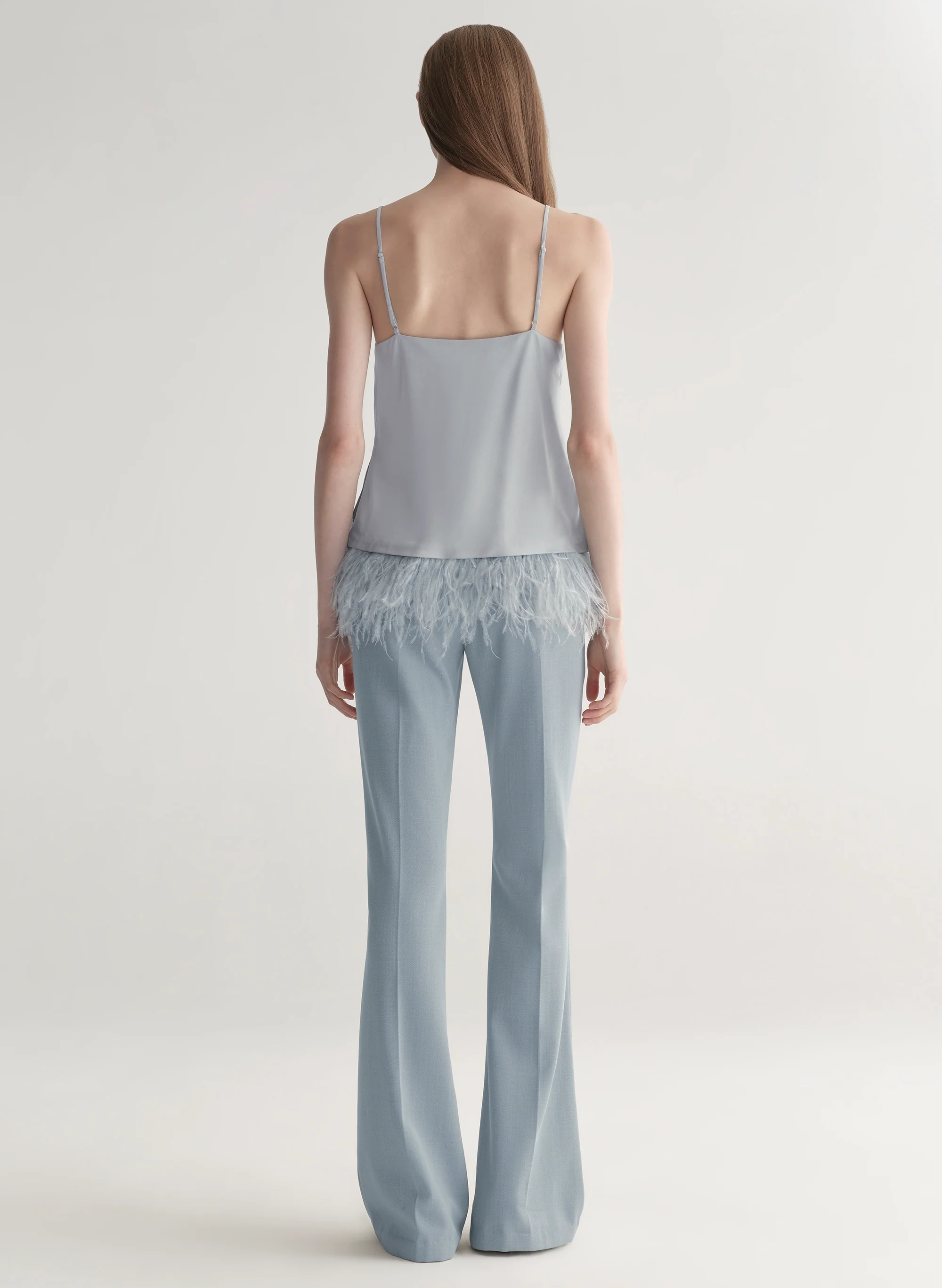 Eliza Feather Trimmed Camisole Top