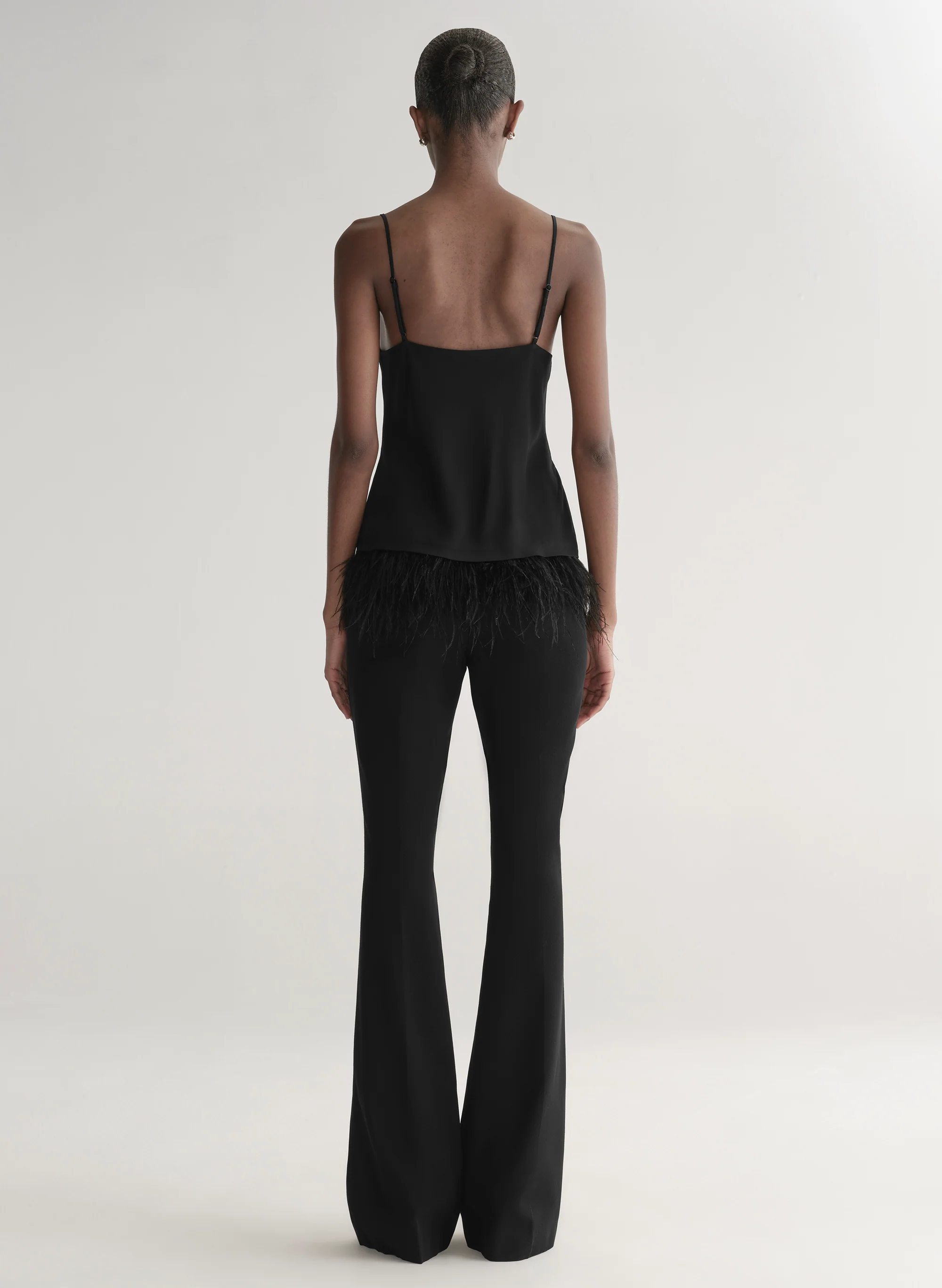 Eliza Feather Trimmed Camisole Top