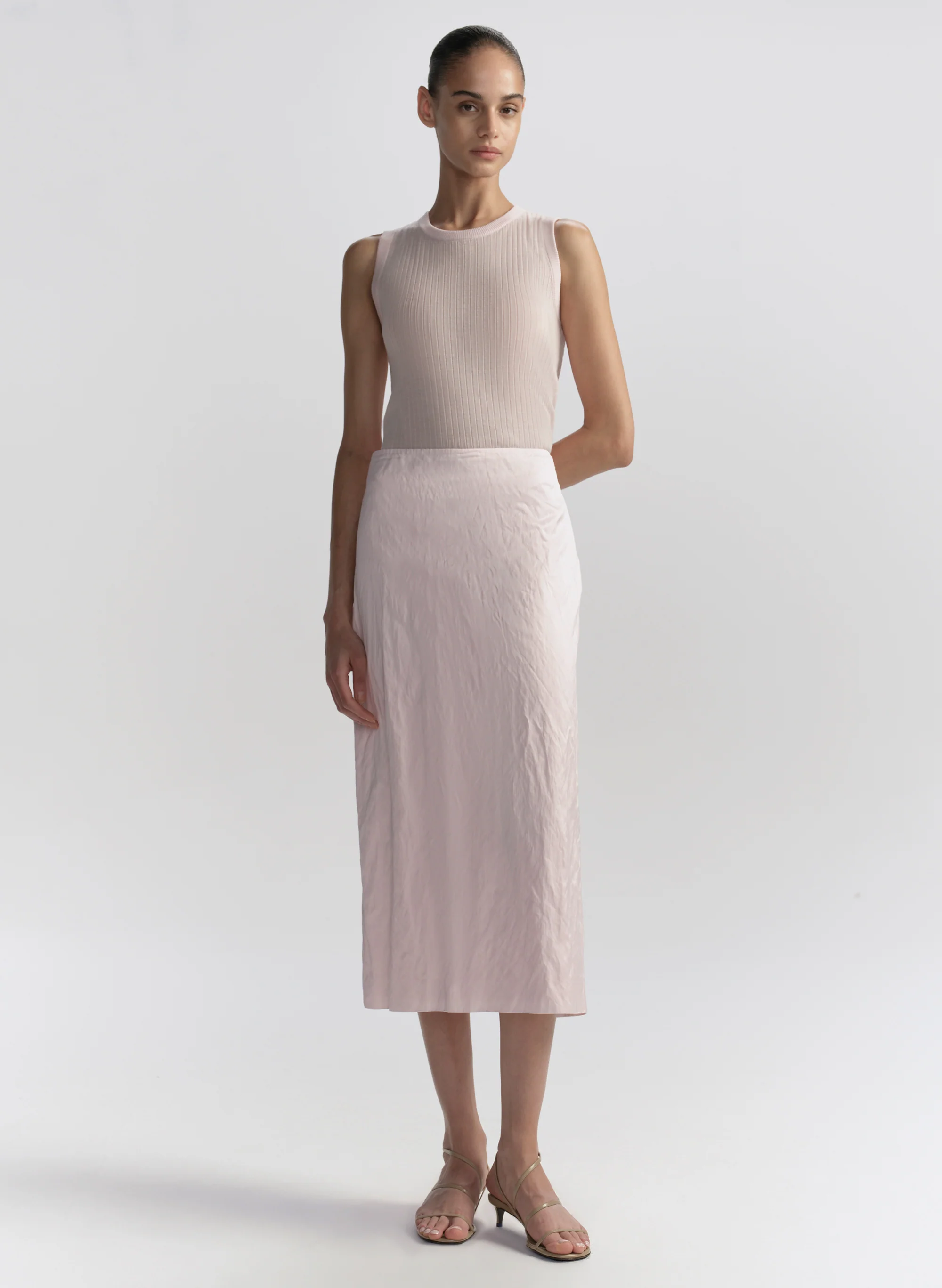 Phoebe Satin Midi Skirt